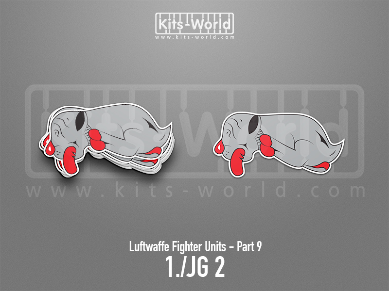 Kitsworld SAV Sticker - Luftwaffe Fighter Units - 1./JG 2 W:100mm x H:50mm 